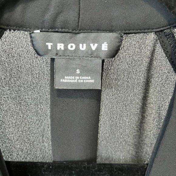 Trouve black sexy sheer cut-out top | size S - Picture 2 of 5